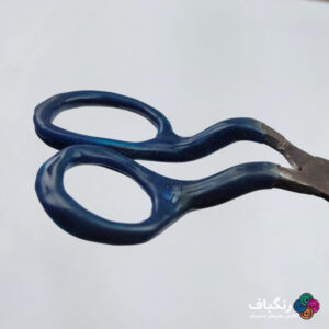 نمای پشت دسته برآمده قیچی قالی بافی ترکی با طراحی ارگونومیک